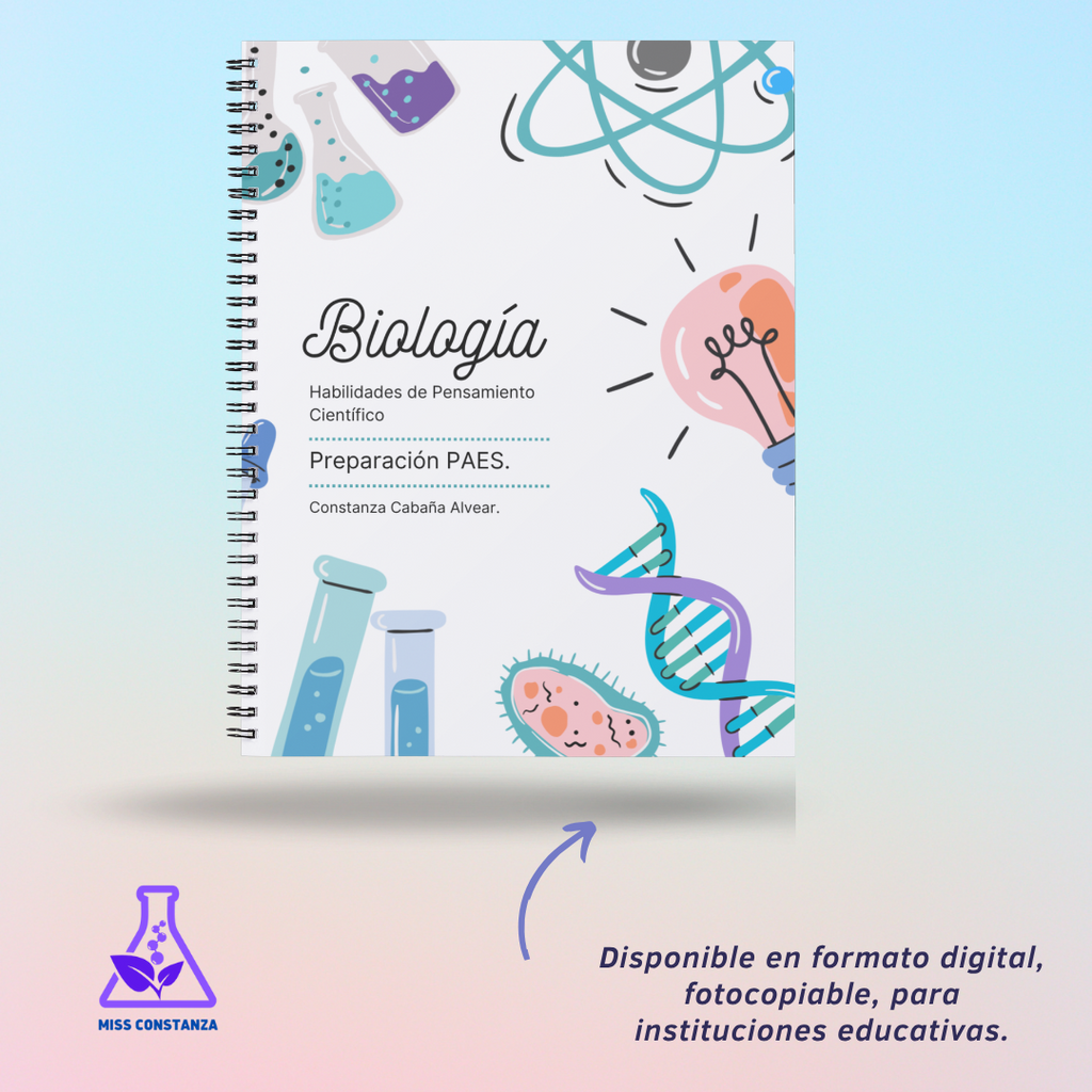 Libro ejercicios biología PAES: Habilidades de Pensamiento Científico.