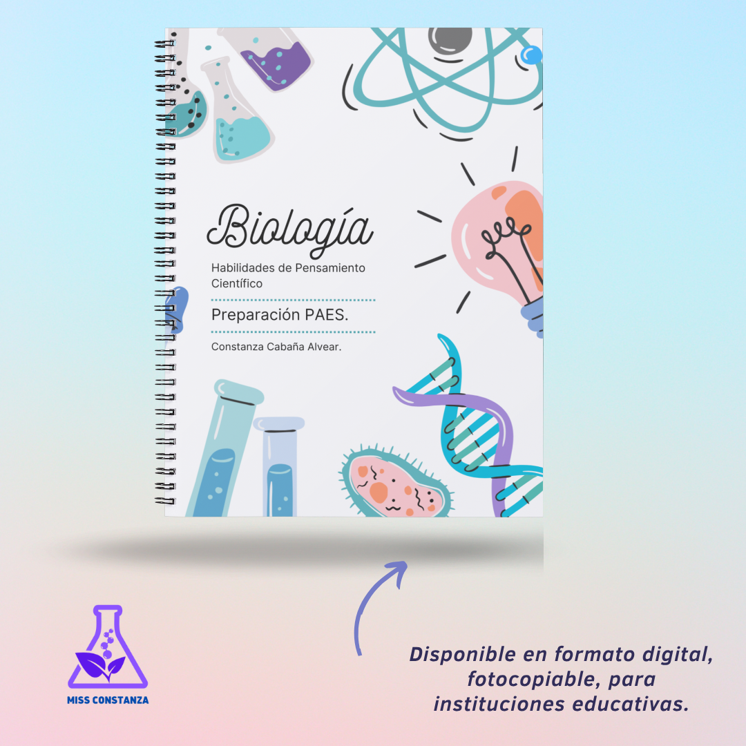 Libro ejercicios biología PAES: Habilidades de Pensamiento Científico.