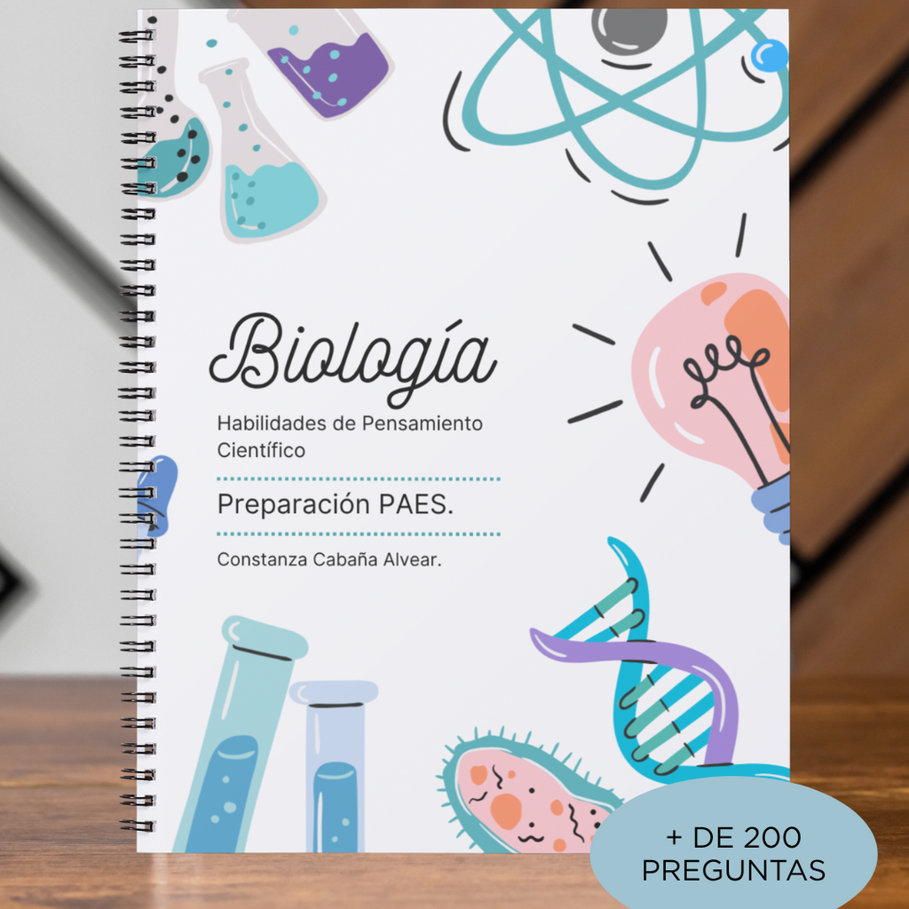 Libro ejercicios biología PAES: Habilidades de Pensamiento Científico.
