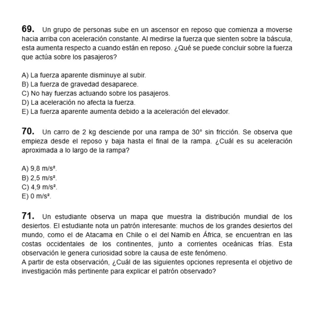 Ensayo Mención Física PAES