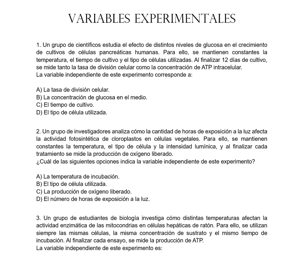 Libro ejercicios biología PAES: Habilidades de Pensamiento Científico.
