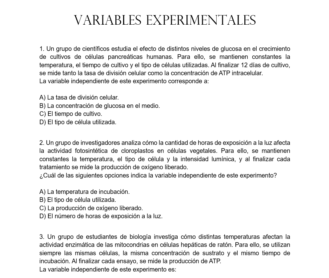 Libro ejercicios biología PAES: Habilidades de Pensamiento Científico.